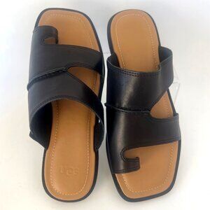 UGG Matira Leather Slides Black Sandals Women Size US9
